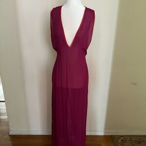 Vix Deep Red Swim Coverup